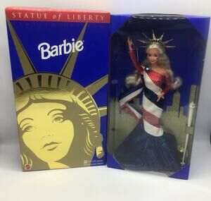 Vintage 1995 Statue of Liberty Barbie Doll NIB 14664 FAO Schwarz Limited Edition